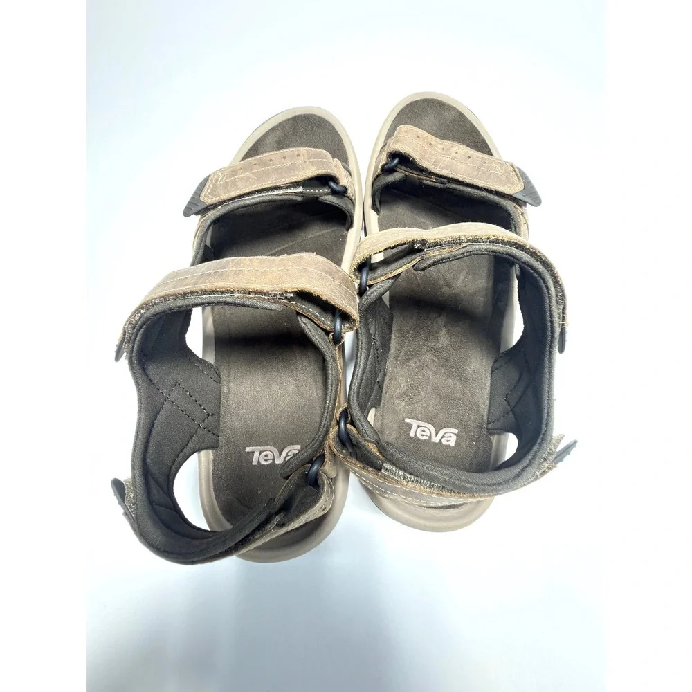 Teva Terra Fi Lite Leather Sport Sandals Men's Size 13 Brown Hiking Outdoor